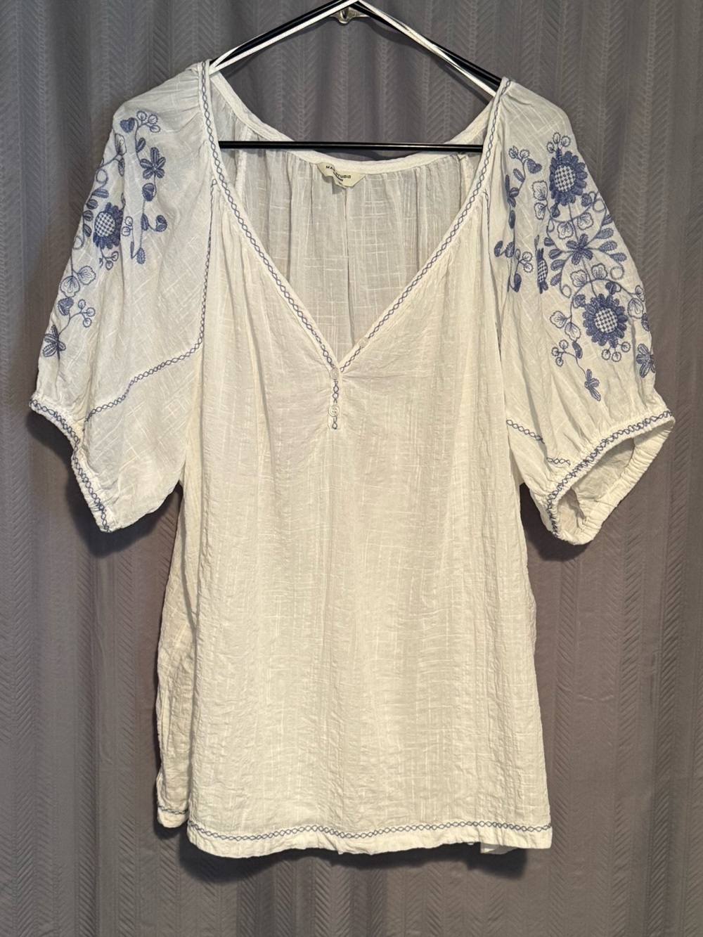 Max Studio London Embroidered Blouse